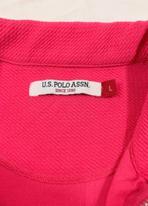 US Polo Assn Pink Zip Shirt 34-36 bust