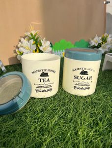 Set of 4 Vintage Tea &amp; Sugar Containers