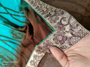 🇳🇿💫🎀Elegant Blue Floral Print Saree