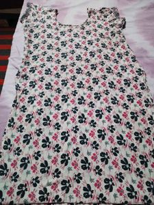 Floral Print Cotton Kurta with salwar and dupatta