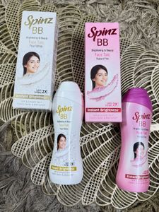Spinz BB Brightening face talc set of two