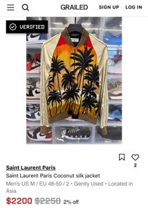 Saint Laurent Paris Palm Tree Bomber Jacket