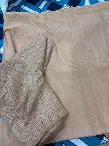 Elegant Peach Saree with blouse