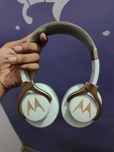 2 pcs Motorola White Over-Ear Headphones