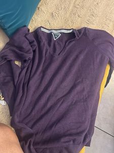 Purple Decathlon V-Neck Sweater