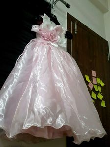 Elegant Pink Flower Girl Dress