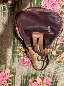 Leather Stylish Brown &amp; Tan Shoulder Bag
