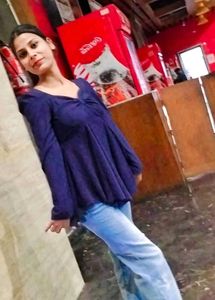 Chic Navy Blue Peplum Top