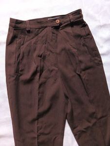 Brown Wide Leg Trousers