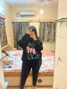 Graphic Print Oversized Sweatshirt xl