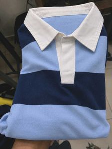 Korean Y2K Striped Rugby Shirt