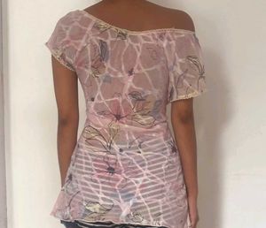 Sheer Floral Cover-Up Tunic