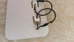 Black Hoop Earrings