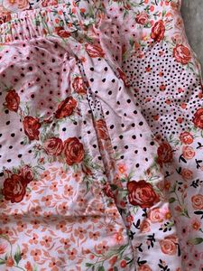 Pink Floral Patchwork Pajama Set