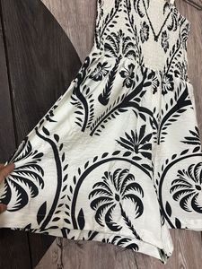 Boho Black &amp; White Tropical Dress