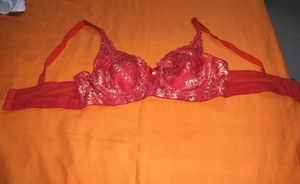 Elegant Red Lace Bra
