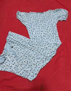 Floral Night Wear Dress