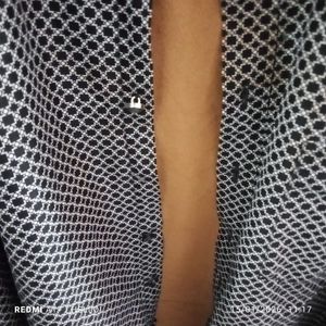 black band collar warm shirt