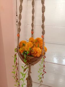 Hand Made By Me Pot Holder .(without Pot And Flowers)