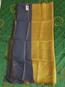 Elegant Blue & Gold SHAWL