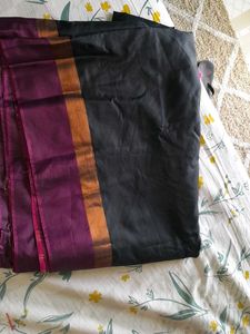 😊Elegant Dark Black Saree