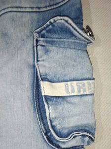 Kids Light Wash Cargo Jeans