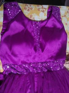 Stunning Purple Embellished Ethnic Gown