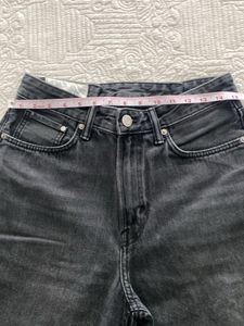 Women's Grey Wash Wide Leg Jeans