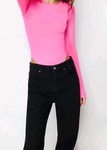 Hot Pink Long Sleeve Bodysuit