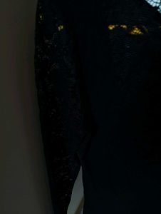 Black Lace Long Sleeve Top