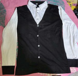 Black And White Long Sleeve T-Shirt