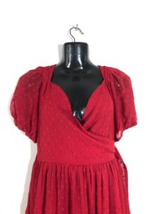 Dark Red Casual Dress(Women’s)