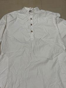 Men's White Cotton Kurta Set