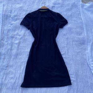 Korean polo neck T-shirt Bodycon dress