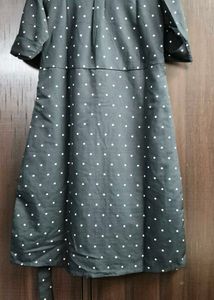Chic Black Polka Dot Shirt Dress