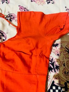 Orange Simple Blouse 🧡