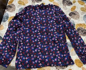 dressberry Floral Print V-Neck Button-Up Top