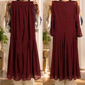 Maroon sharara with plazzo