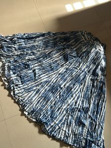 Blue & White Tie-Dye Skirt