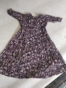 Embroidered Purple Floral Kurta