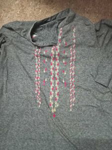 ,Floral Print Kurta