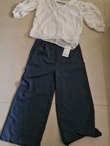 Sale! New With Tag| White Textured Top And Bottoms