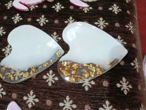 2 Heart Shape Tea Coseters