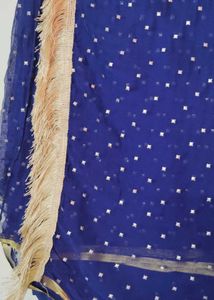 Elegant Blue Saree 2