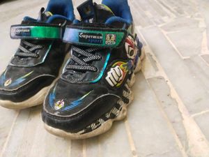 Kids Black Superman Sneakers