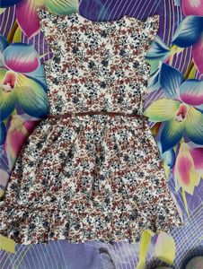 Charming Floral Printed frock with Belt