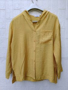 New with tag Korean Stylish Mustard Yellow Button-