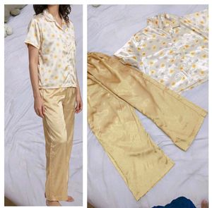 Satin Floral Pajama Set
