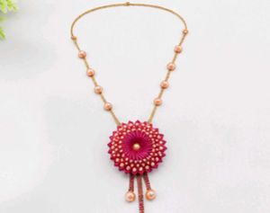 A beautiful pinkish necklace