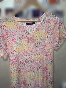 Floral Print Button-Up Dress